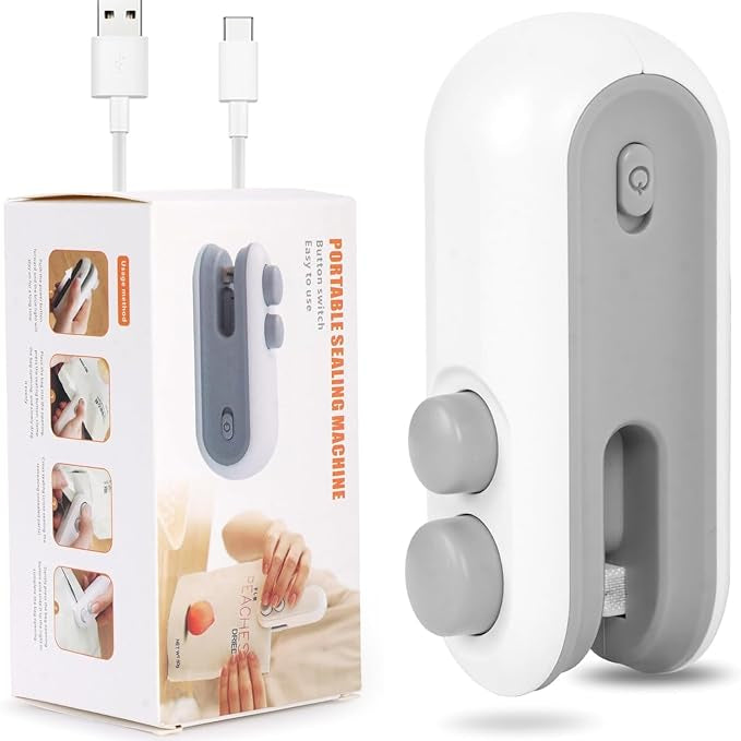 Portable mini sealing machine 2 in 1 with box and USB cable