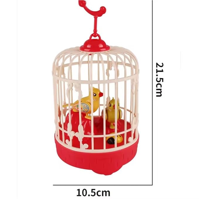 Lovely Talking Bird Cage for Kids with Light and Music Voice Controlled Induction Bird Mini Birdcage