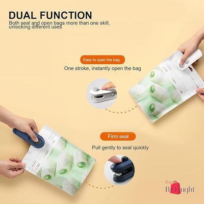 Mini bag sealer dual function sealing and cutting